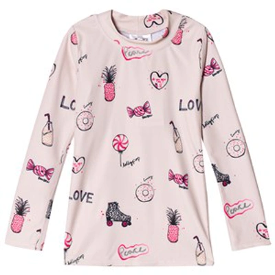 Soft Gallery Babies'  Rose Cloud Candy Astin Rash Guard In Pink