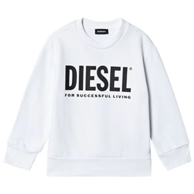 Diesel Kids' Logo Sweatshirt In White