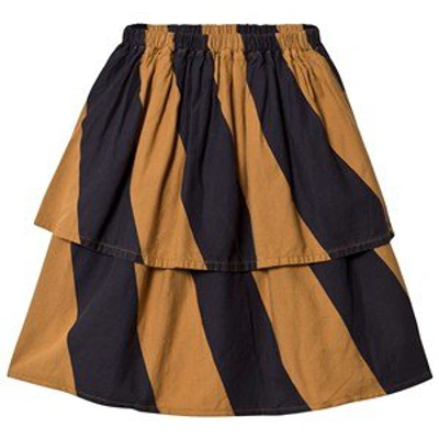 Bobo Choses Babies'  Brown Big Stripes Midi Skirt