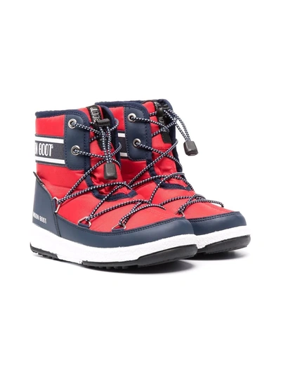 Moon Boot Kids' Little Boy's & Boy's Protecht Mid Boots In Red
