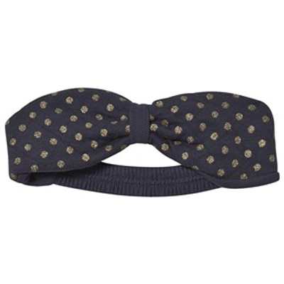 Petit Bateau Babies' Navy Hairband In Black