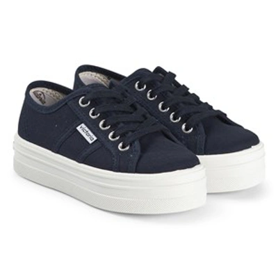 Victoria Navy Barcelona Stacked Sole Trainers