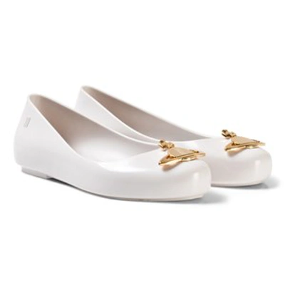 Mini Melissa Kids'  White Vivienne Westwood Love Pumps With Metallic Orb