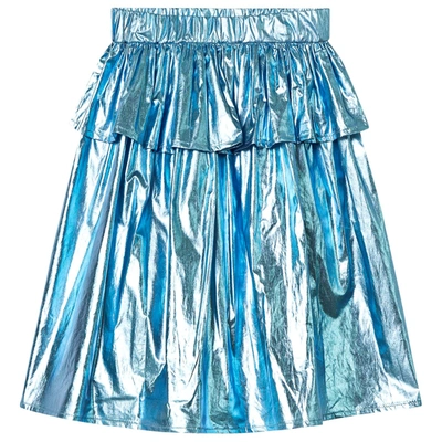 Caroline Bosmans Kids'  Skirt Metallic Blue 2 Years
