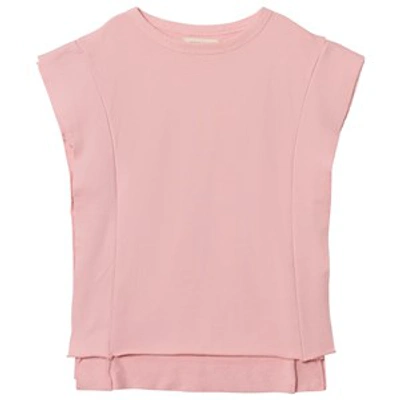 Andorine Kids'  Pink Short Sleeve Ruffle Sweat Dress