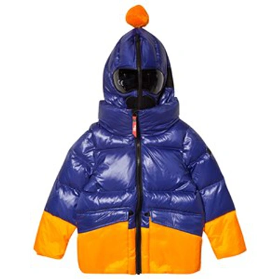 Ai Riders On The Storm Kids'  Blue Goggle Down Padded Jacket