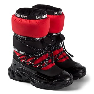 Burberry Red Aldenham Winter Boots
