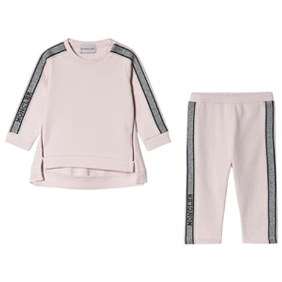 Moncler Babies'  Pink Logo Sweat Set