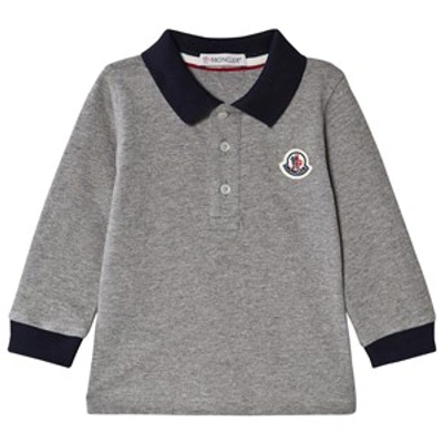 Moncler Babies'  Grey Branded Polo Shirt