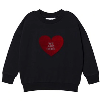 Molo Babies'  Black We Are Here Maxi Sweatshirt
