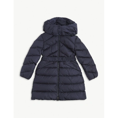 Moncler Kids' Agot Quilted Nylon Hooded Jacket 4-14 Years In Dark Navy
