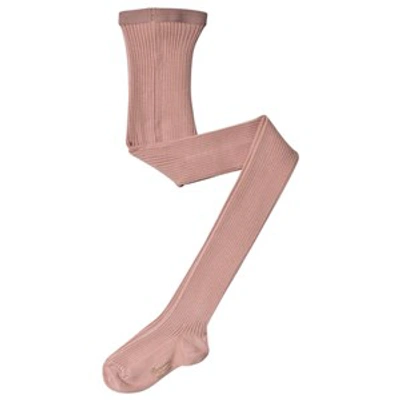 Bonpoint Kids' Pink Rib Tights