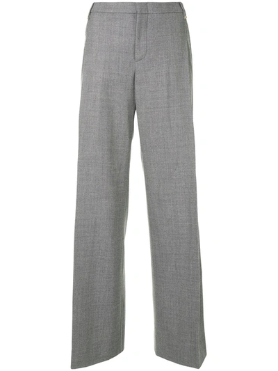 Pre-owned Gucci Wide-leg Tailored Trousers In Grey