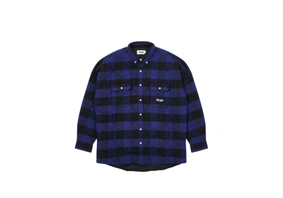 Pre-owned Palace  Quilt Mit Plaid Shirt Blue