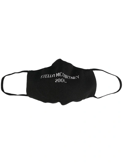 Stella Mccartney Logo-embellished Face Mask In Nero