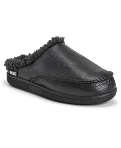 Muk Luks Men's Faux Leather Clog Slippers Men's Shoes In Black