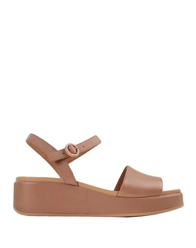 Camper Sandals In Camel