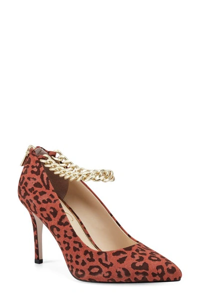 Jessica Simpson Abrellia Curb Chain Ankle Strap Pump In Orange