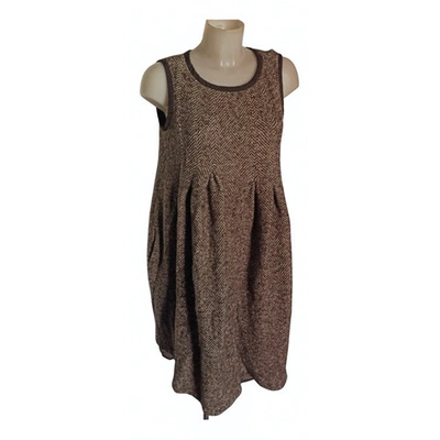 Pre-owned Max Mara Wool Mid-length Dress In Multicolour