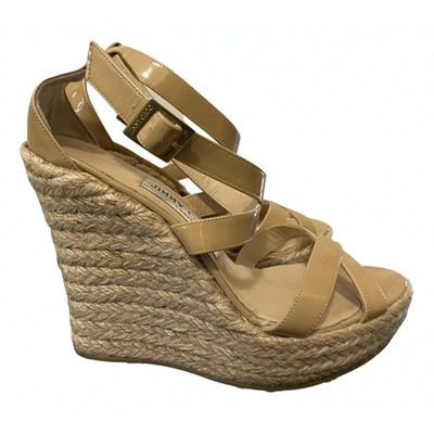 Pre-owned Jimmy Choo Beige Leather Espadrilles