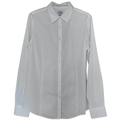 Pre-owned Brooks Brothers White Cotton Top