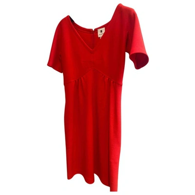 Pre-owned Lisa Perry Wool Mini Dress In Red