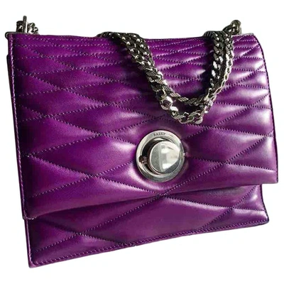 Pre-owned Bally Leather Handbag In Purple