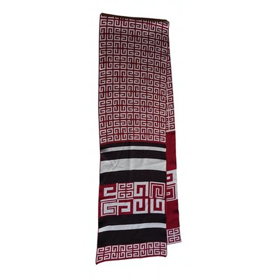 Pre-owned Givenchy Wool Scarf In Burgundy