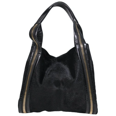 Pre-owned Tom Ford Alix Pony-style Calfskin Handbag In Black