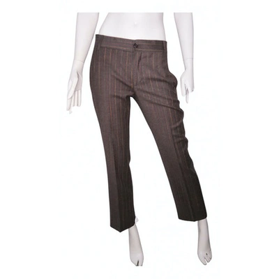 Pre-owned Etro Brown Wool Trousers