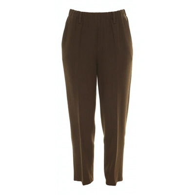 Pre-owned Ermanno Scervino Wool Trousers In Brown