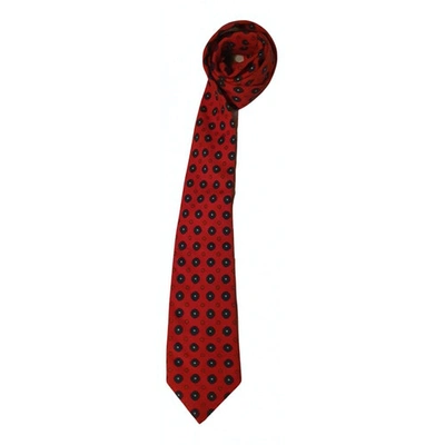 Pre-owned Etro Tie In Red