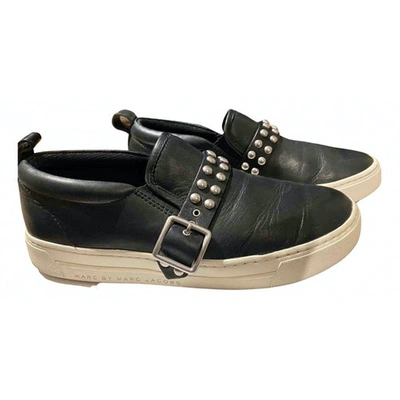 Pre-owned Marc By Marc Jacobs Leather Flats In Black