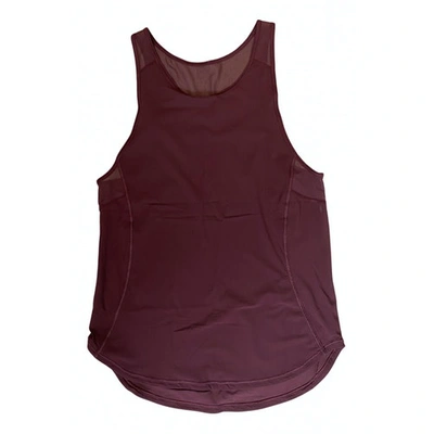 Pre-owned Lululemon Vest In Burgundy