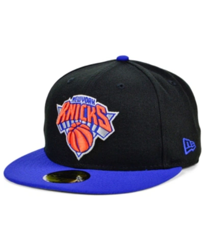 New Era New York Knicks Basic 2-tone 59fifty Cap In Black