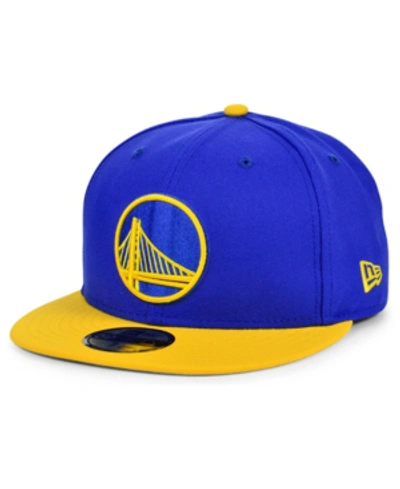 New Era Golden State Warriors Basic 2-tone 59fifty Cap In Royal/gold