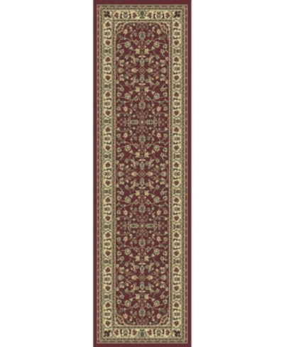 Km Home Closeout!  Umbria 953 2'2" X 7'7" Runner Rug In Burgundy