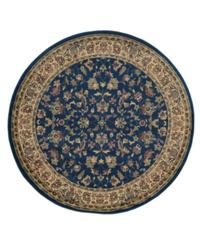 Km Home Closeout!  Umbria 953 5'3" X 5'3" Round Rug In Blue