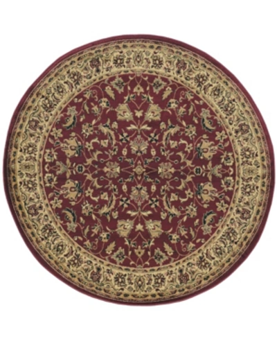 Km Home Closeout!  Umbria 953 5'3" X 5'3" Round Rug In Burgundy