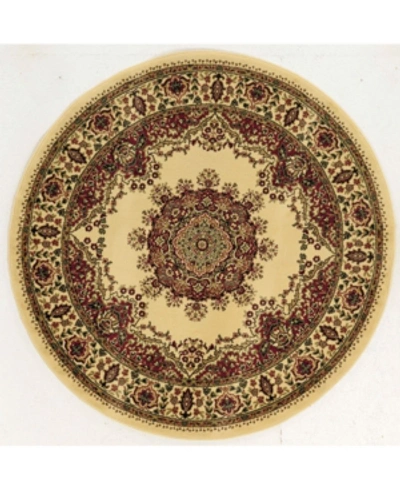 Km Home Closeout!  Umbria 1191 5'3" X 5'3" Round Rug In Ivory