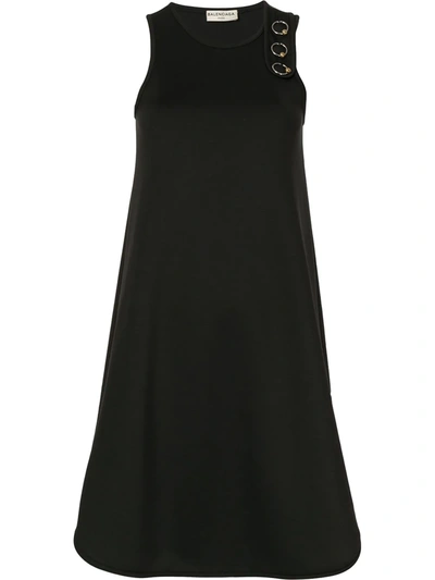 Pre-owned Balenciaga Sleeveless A-line Dress In Black