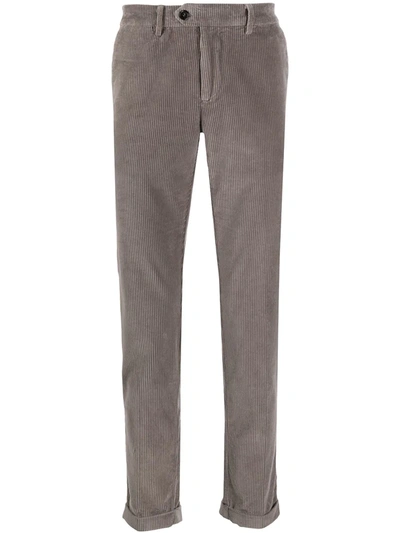 Seventy Slim-fit Corduroy Trousers In Grey