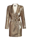 Retroféte Women's Joan Sequin Blazer Dress In Gold