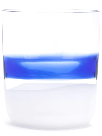 Carlo Moretti Patterned Glass In Blue
