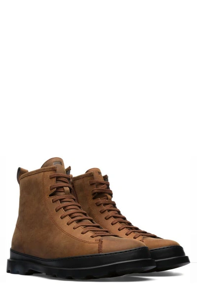 Camper Brutus Combat Boot In Medium Brown