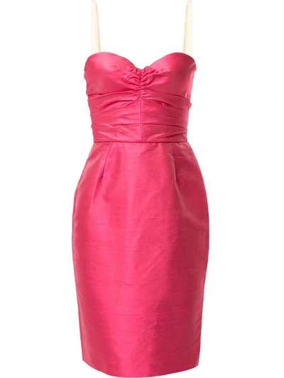 Pre-owned Dolce & Gabbana Sweetheart Neck Dress In Pink