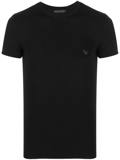 Emporio Armani Logo Patch Short-sleeved T-shirt In Black