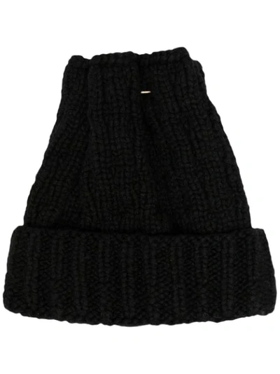 Werkstatt:münchen Ribbed Knit Beanie Hat In Black