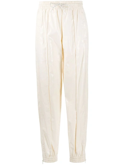 Lacoste Cotton Track Trousers In Neutrals