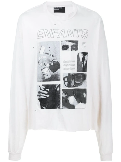 Enfants Riches Deprimes Photographic-print Crew Neck Sweatshirt In Neutrals